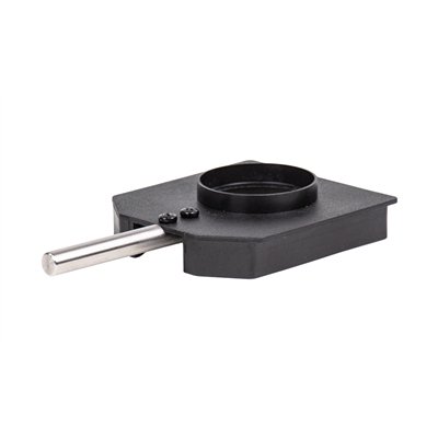 Držiak pre šošovky v objímke a kruhové clony, s držadlom