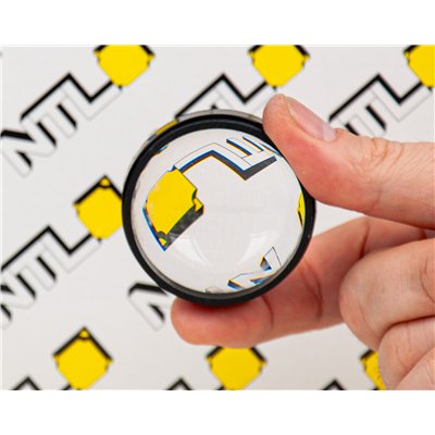 Šošovka zo skla, v ráme, D 50 mm, FL +50 mm