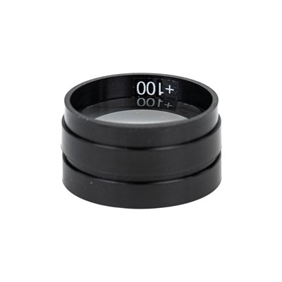 Šošovka zo skla, v ráme, D 50 mm, FL +100 mm