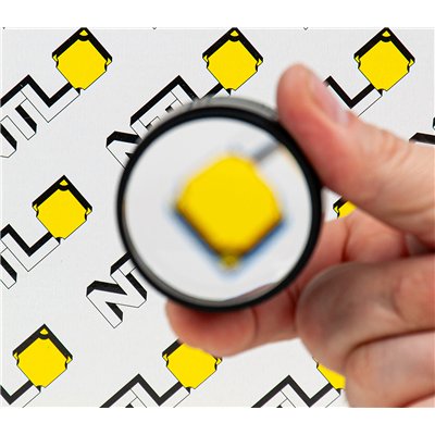 Šošovka zo skla, v ráme, D 50 mm, FL +100 mm