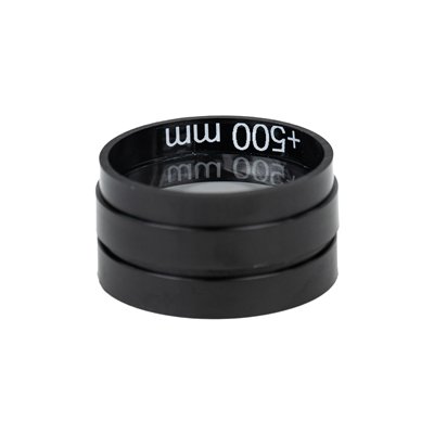 Šošovka zo skla, v ráme, D 50 mm, FL +500 mm