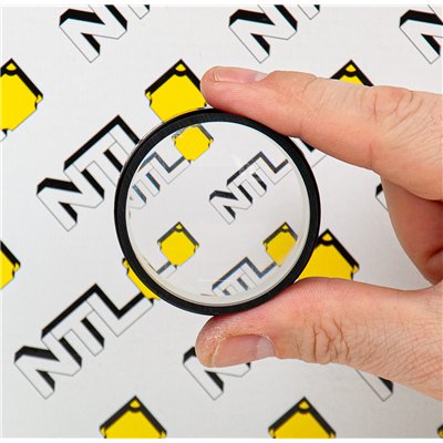 Šošovka zo skla, v ráme, D 50 mm, FL -100 mm